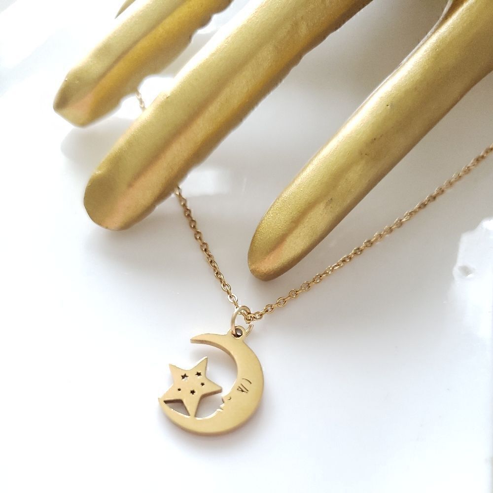 Free People Star & Moon Necklace
